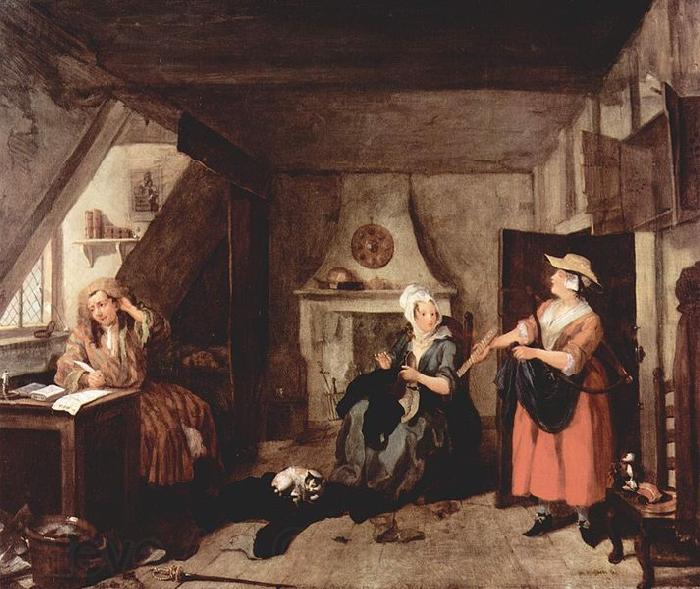 William Hogarth Der gepeinigte Poet